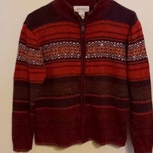 Casual Corner Annex knitted zippered sweater.